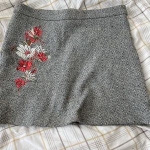 Winter skirt with embroidery